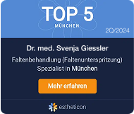 Auszeichnung von Estheticon Dr. Svenja Giessler Top 5 Faltenbehandlung Spezialist in M&uuml;nchen