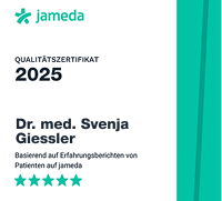 Qualit&auml;tszertifikat von Jameda 2025 Dr. Svenja Giessler