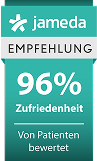 Auszeichnung von Jameda 96 Prozent Patientenzufriedenheit